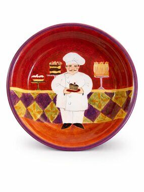 Certified International Jennifer Brinley CHEF Bowl 9" NEW Stored